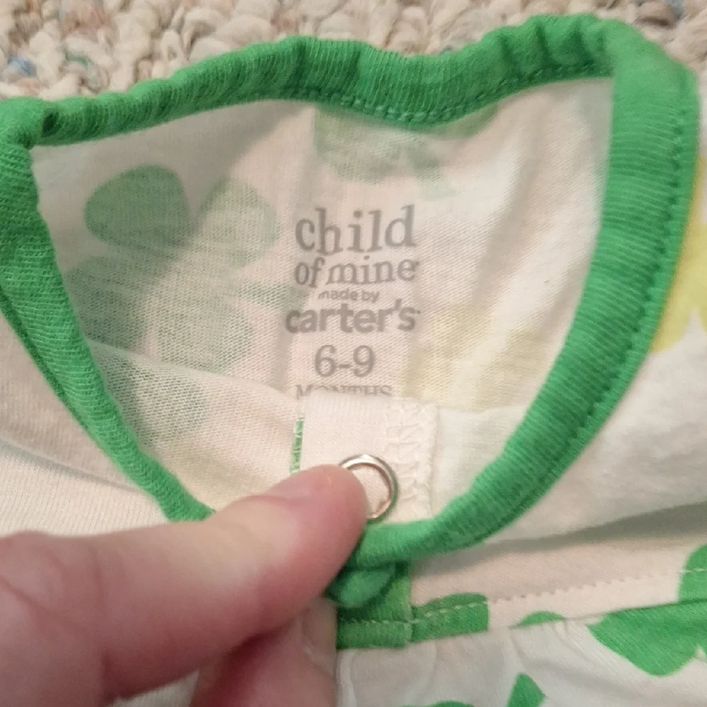 Carter's Green Shamrock Diaper Cover Set